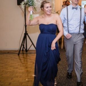 Dark blue bridesmaid dress